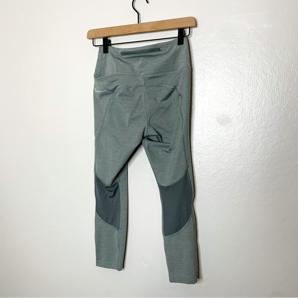 Nike‎ Dri Fit Athletic Workout Capris Legging Grey Small S - Picture 5 of 9